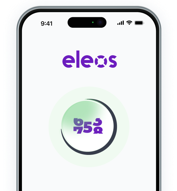 mobile phone screen with a numbers illustration on it